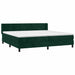 Pat box spring cu saltea, verde închis, 200x200 cm, catifea - WALTI WALTI