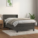 Pat box spring cu saltea, gri închis, 80x200 cm, catifea - WALTI WALTI
