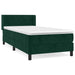 Pat box spring cu saltea, verde închis, 80x200 cm, catifea - WALTI WALTI