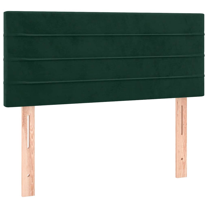 Pat box spring cu saltea, verde închis, 80x200 cm, catifea - WALTI WALTI
