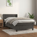 Pat box spring cu saltea, gri închis, 90x190 cm, catifea - WALTI WALTI
