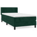 Pat box spring cu saltea, verde închis, 90x190 cm, catifea - WALTI WALTI