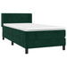 Pat box spring cu saltea, verde închis, 90x190 cm, catifea - WALTI WALTI