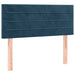 Pat box spring cu saltea, albastru închis, 90x200 cm, catifea - WALTI WALTI