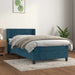 Pat box spring cu saltea, albastru închis, 90x200 cm, catifea - WALTI WALTI