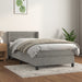 Pat box spring cu saltea, gri deschis, 100x200 cm, catifea - WALTI WALTI