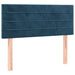 Pat box spring cu saltea, albastru închis, 100x200 cm, catifea - WALTI WALTI
