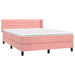 Pat box spring cu saltea, roz, 140x190 cm, catifea - WALTI WALTI
