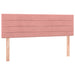 Pat box spring cu saltea, roz, 140x190 cm, catifea - WALTI WALTI