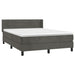 Pat box spring cu saltea, gri închis, 140x200 cm, catifea - WALTI WALTI