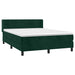 Pat box spring cu saltea, verde închis, 140x200 cm, catifea - WALTI WALTI