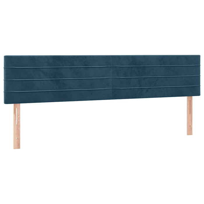Pat box spring cu saltea, albastru închis, 160x200 cm, catifea - WALTI WALTI