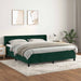 Pat box spring cu saltea, verde închis, 180x200 cm, catifea - WALTI WALTI