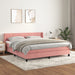Pat box spring cu saltea, roz, 180x200 cm, catifea - WALTI WALTI