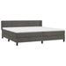 Pat box spring cu saltea, gri închis, 200x200 cm, catifea - WALTI WALTI