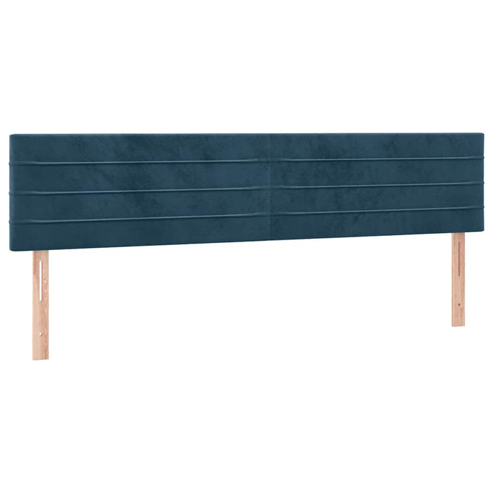 Pat box spring cu saltea, albastru închis, 200x200 cm, catifea - WALTI WALTI