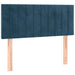 Pat box spring cu saltea, albastru închis, 90x190 cm, catifea - WALTI WALTI