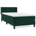 Pat box spring cu saltea, verde închis, 90x200 cm, catifea - WALTI WALTI