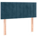 Pat box spring cu saltea, albastru închis, 90x200 cm, catifea - WALTI WALTI