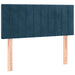Pat box spring cu saltea, albastru închis, 100x200 cm, catifea - WALTI WALTI