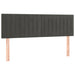 Pat box spring cu saltea, gri închis, 140x190 cm, catifea - WALTI WALTI