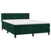 Pat box spring cu saltea, verde închis, 140x200 cm, catifea - WALTI WALTI