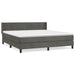 Pat box spring cu saltea, gri închis, 160x200 cm, catifea - WALTI WALTI
