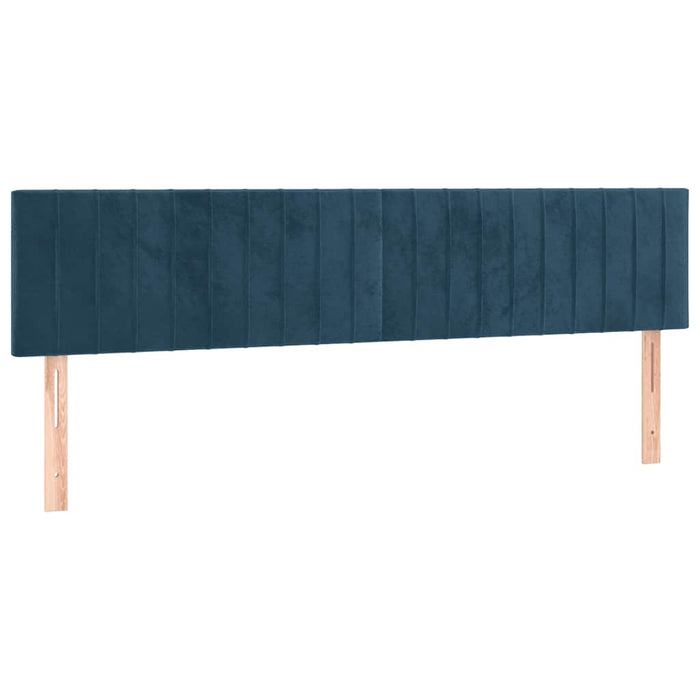 Pat box spring cu saltea, albastru închis, 160x200 cm, catifea - WALTI WALTI