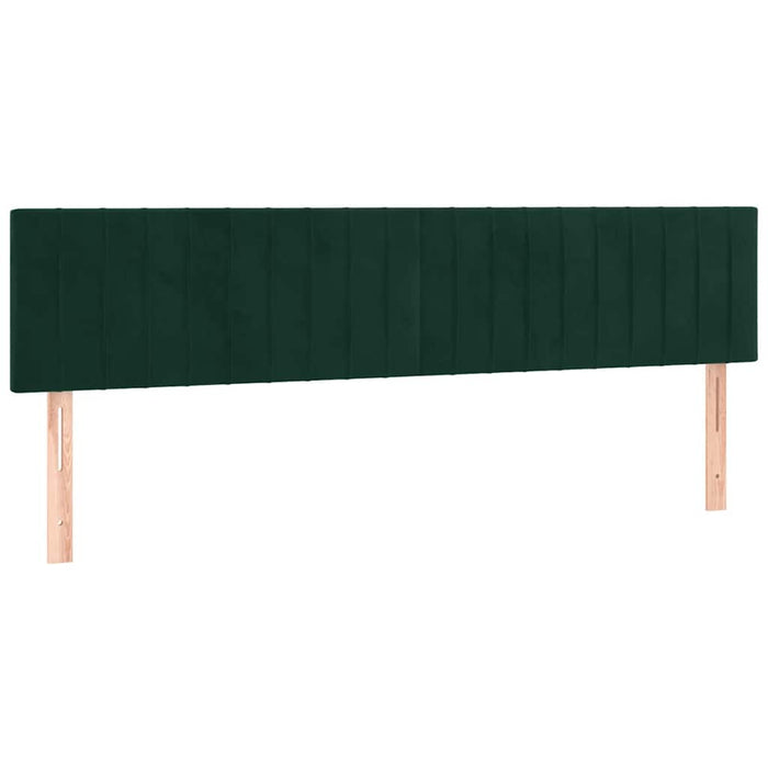 Pat box spring cu saltea, verde închis, 180x200 cm, catifea WALTI