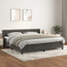 Pat box spring cu saltea, gri închis, 200x200 cm, catifea - WALTI WALTI