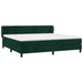 Pat box spring cu saltea, verde închis, 200x200 cm, catifea - WALTI WALTI