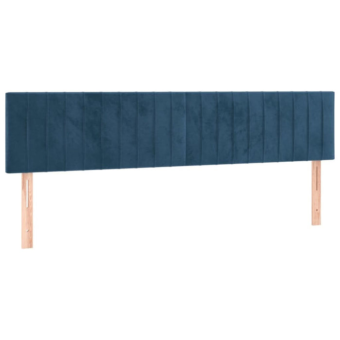 Pat box spring cu saltea, albastru închis, 200x200 cm, catifea - WALTI WALTI