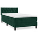 Pat box spring cu saltea, verde închis, 80x200 cm, catifea - WALTI WALTI