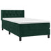 Pat box spring cu saltea, verde închis, 80x200 cm, catifea - WALTI WALTI