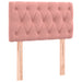 Pat box spring cu saltea, roz, 80x200 cm, catifea - WALTI WALTI