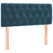 Pat box spring cu saltea, albastru închis, 90x190 cm, catifea - WALTI WALTI