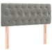 Pat box spring cu saltea, gri deschis, 100x200 cm, catifea - WALTI WALTI