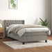 Pat box spring cu saltea, gri deschis, 100x200 cm, catifea - WALTI WALTI