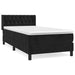 Pat box spring cu saltea, negru, 100x200 cm, catifea - WALTI WALTI