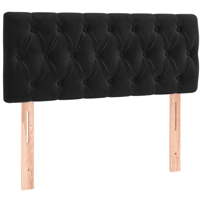 Pat box spring cu saltea, negru, 100x200 cm, catifea - WALTI WALTI