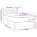 Pat box spring cu saltea, negru, 100x200 cm, catifea - WALTI WALTI