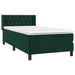 Pat box spring cu saltea, verde închis, 100x200 cm, catifea - WALTI WALTI
