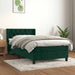 Pat box spring cu saltea, verde închis, 100x200 cm, catifea - WALTI WALTI