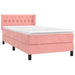 Pat box spring cu saltea, roz, 100x200 cm, catifea - WALTI WALTI