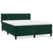 Pat box spring cu saltea, verde închis, 140x190 cm, catifea - WALTI WALTI