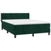 Pat box spring cu saltea, verde închis, 140x190 cm, catifea - WALTI WALTI
