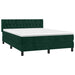 Pat box spring cu saltea, verde închis, 140x200 cm, catifea - WALTI WALTI