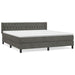 Pat box spring cu saltea, gri închis, 160x200 cm, catifea - WALTI WALTI
