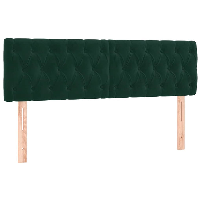 Pat box spring cu saltea, verde închis, 160x200 cm, catifea - WALTI WALTI