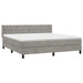 Pat box spring cu saltea, gri deschis, 180x200 cm, catifea - WALTI WALTI